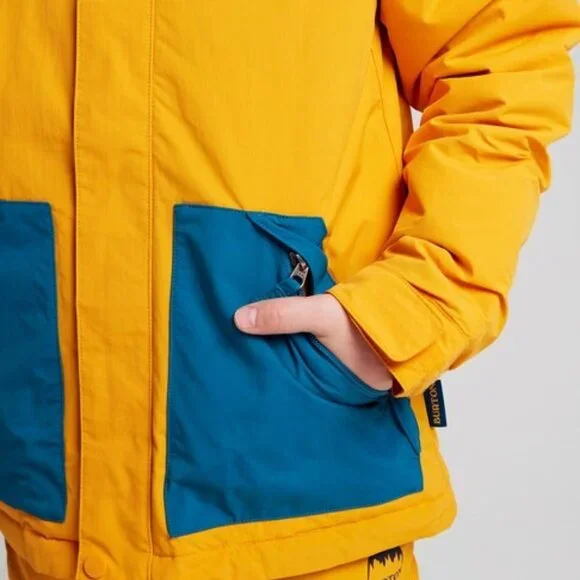 NEW Burton Jacket Youth Boys Small and Large Cadmium Yellow Dugout Snowb… - Picture 4 of 9